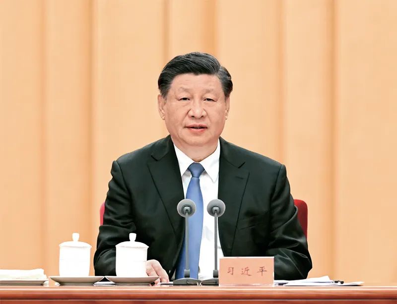 2023年1月9日，中共中央總書(shū)記、國(guó)家主席、中央軍委主席習(xí)近平在中國(guó)共產(chǎn)黨第二十屆中央紀(jì)律檢查委員會(huì)第二次全體會(huì)議上發(fā)表重要講話。 新華社記者 張領(lǐng)/攝